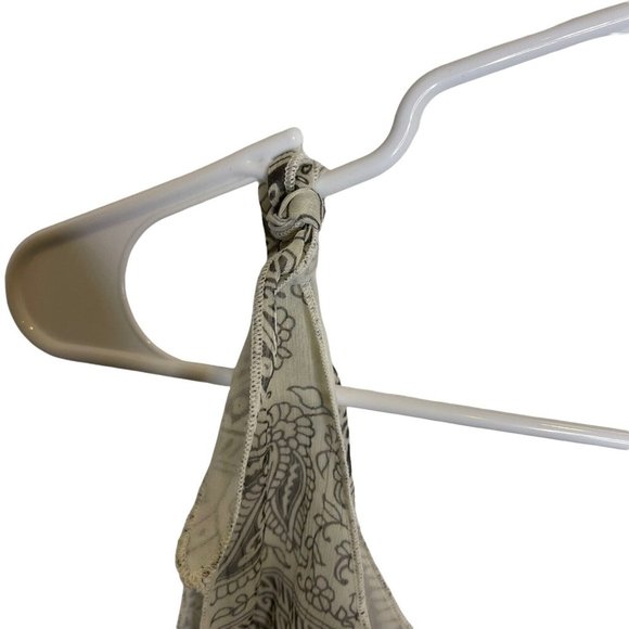 Converse One Star Layered Semi-Sheer Adjustable Tie Straps Grey & White Womens L - Picture 10 of 12